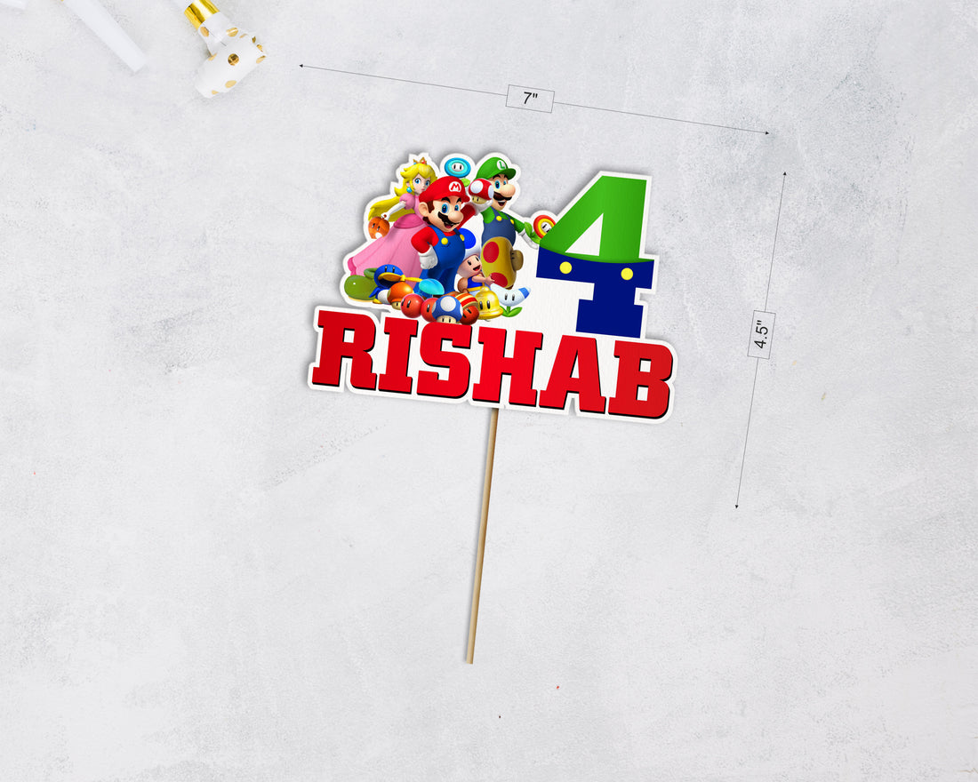 Super Mario Theme Cake Topper