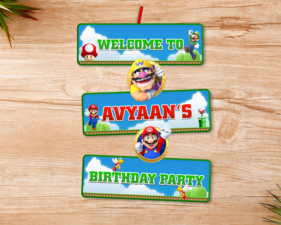 Super Mario Theme Customized Door Poster