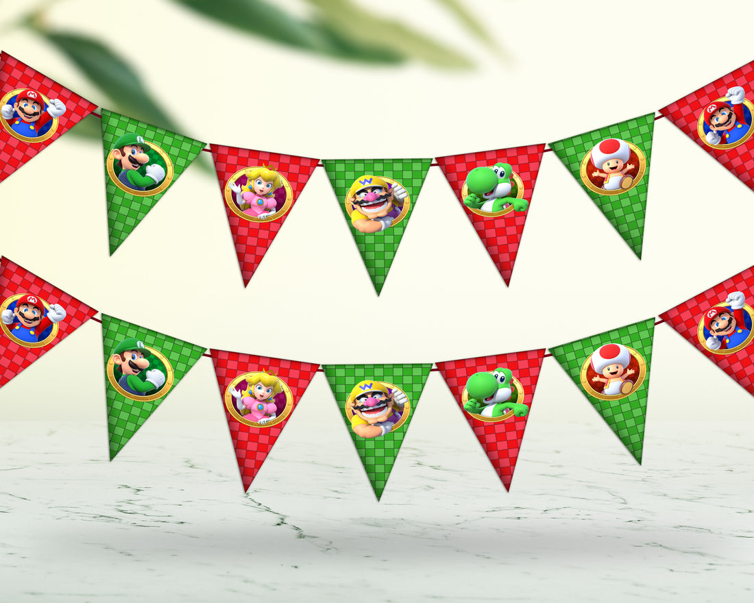 Super Mario Theme Flag Bunting