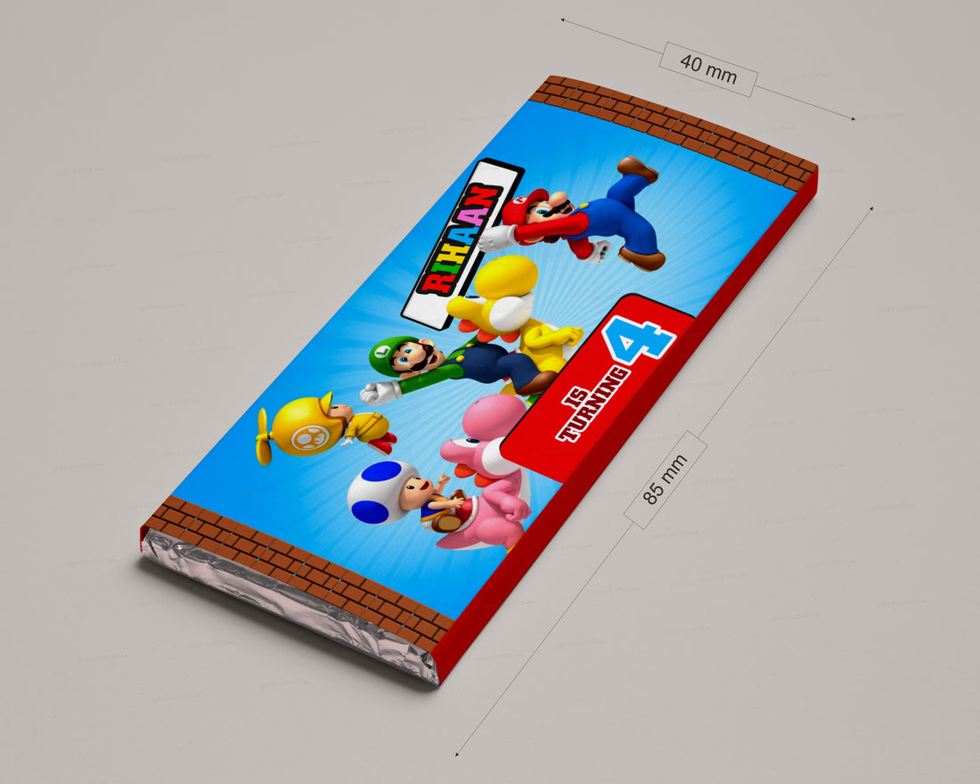 Super Mario Theme Home Made Chocolate Return Gifts