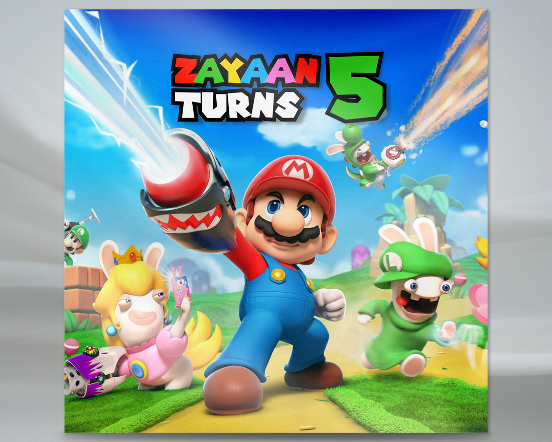 Super Mario Theme Personalized Square Backdrop