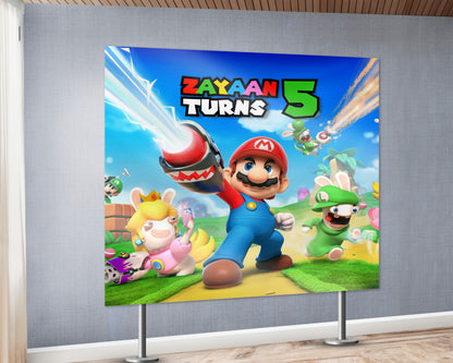 PSI Super Mario Theme Personalized Square Backdrop