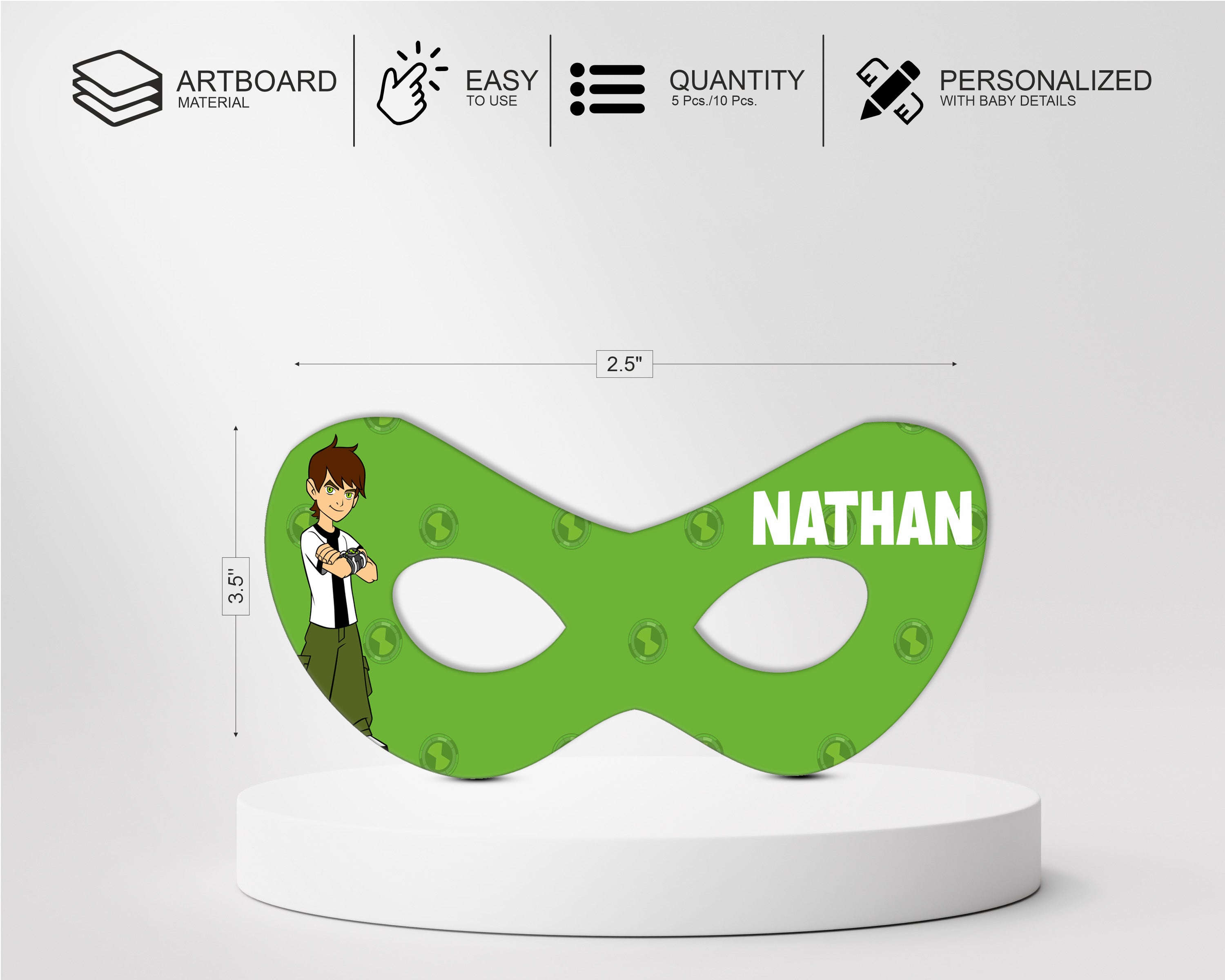 Ben 10 Theme Customized Eye Mask