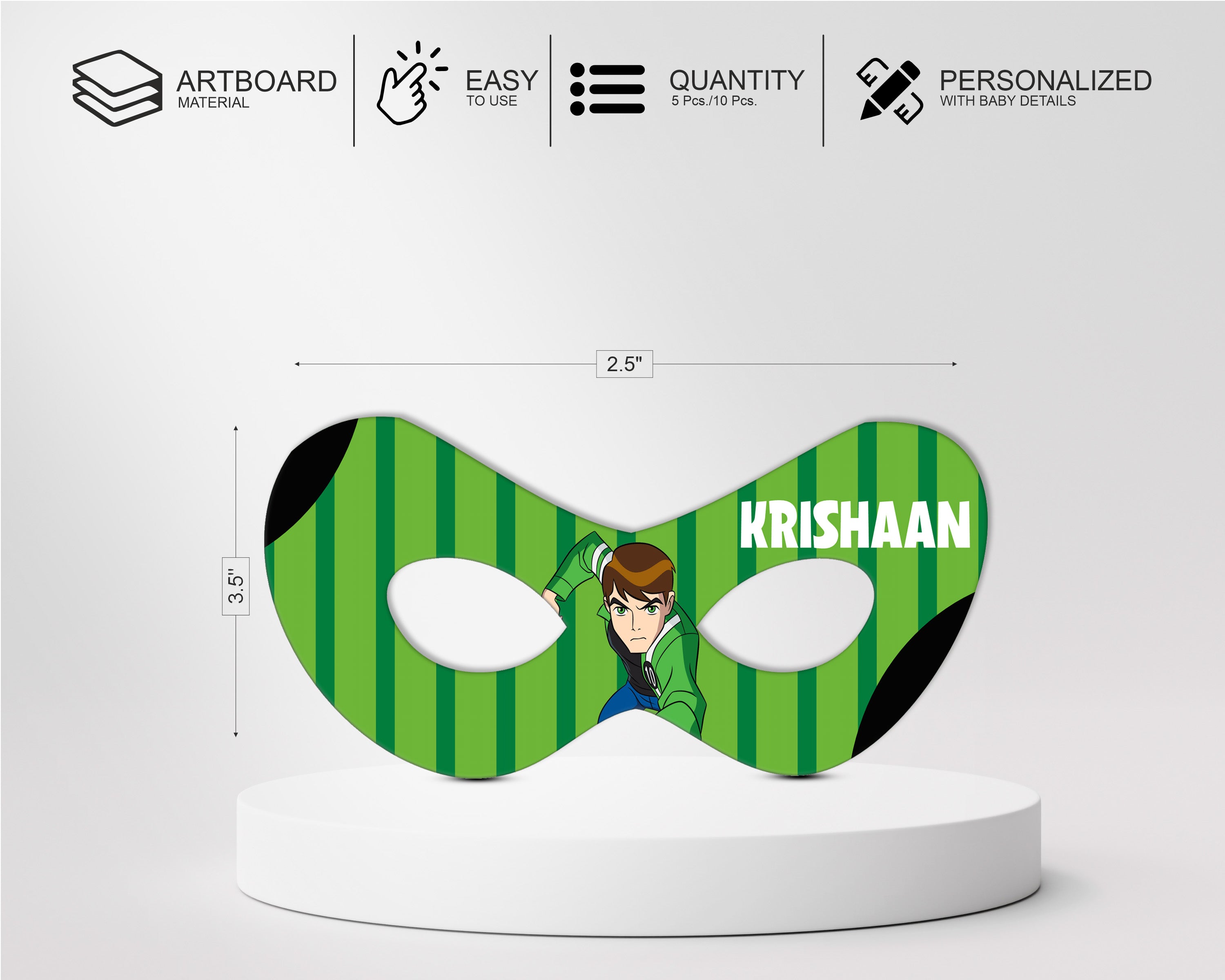 Ben 10 Theme Personalized Eye Mask