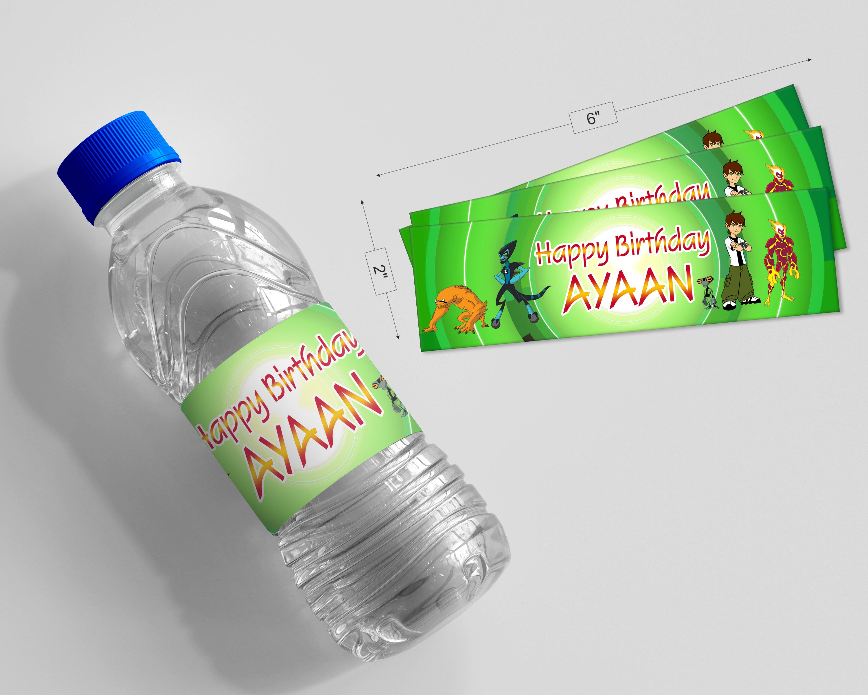 Ben 10 Theme Water Bottle Sticker