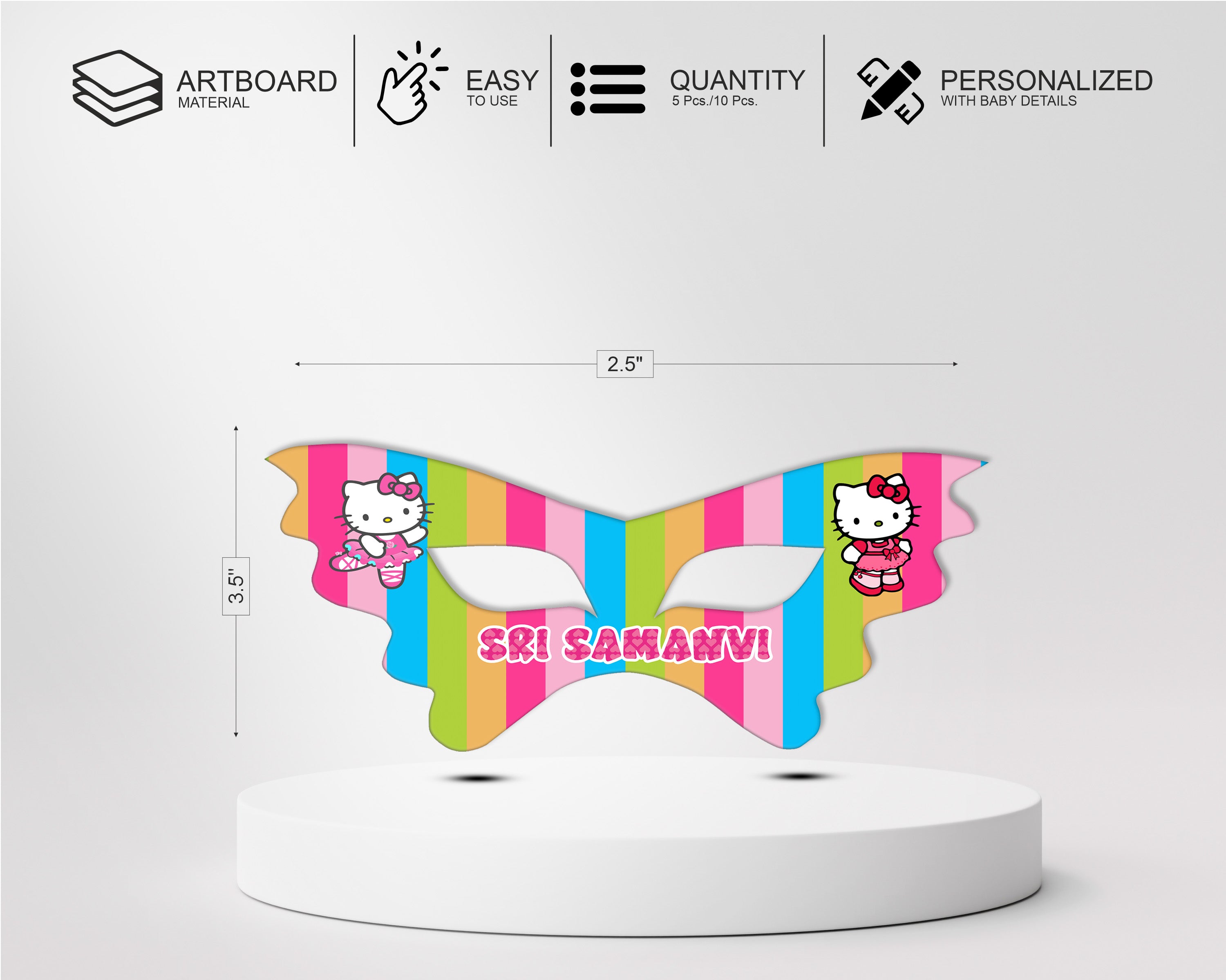 Hello Kitty Theme Personalized Eye Mask