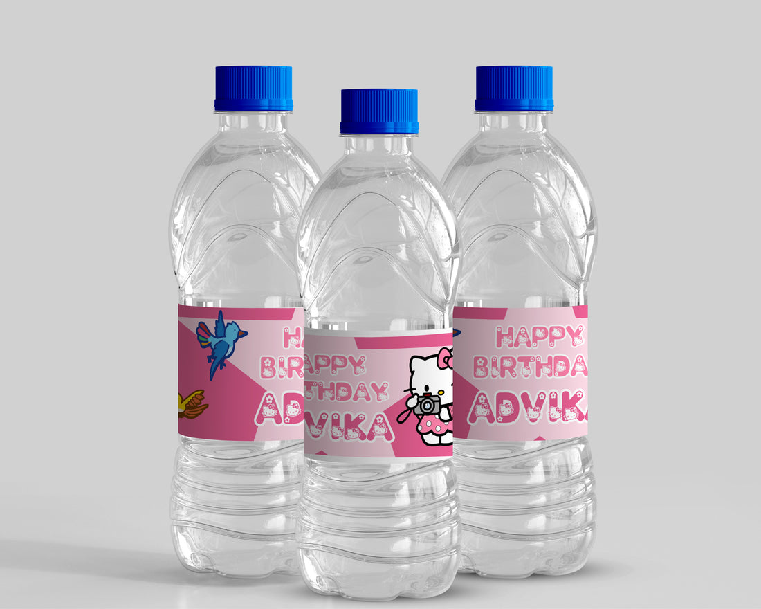 Hello Kitty Theme Water Bottle Sticker