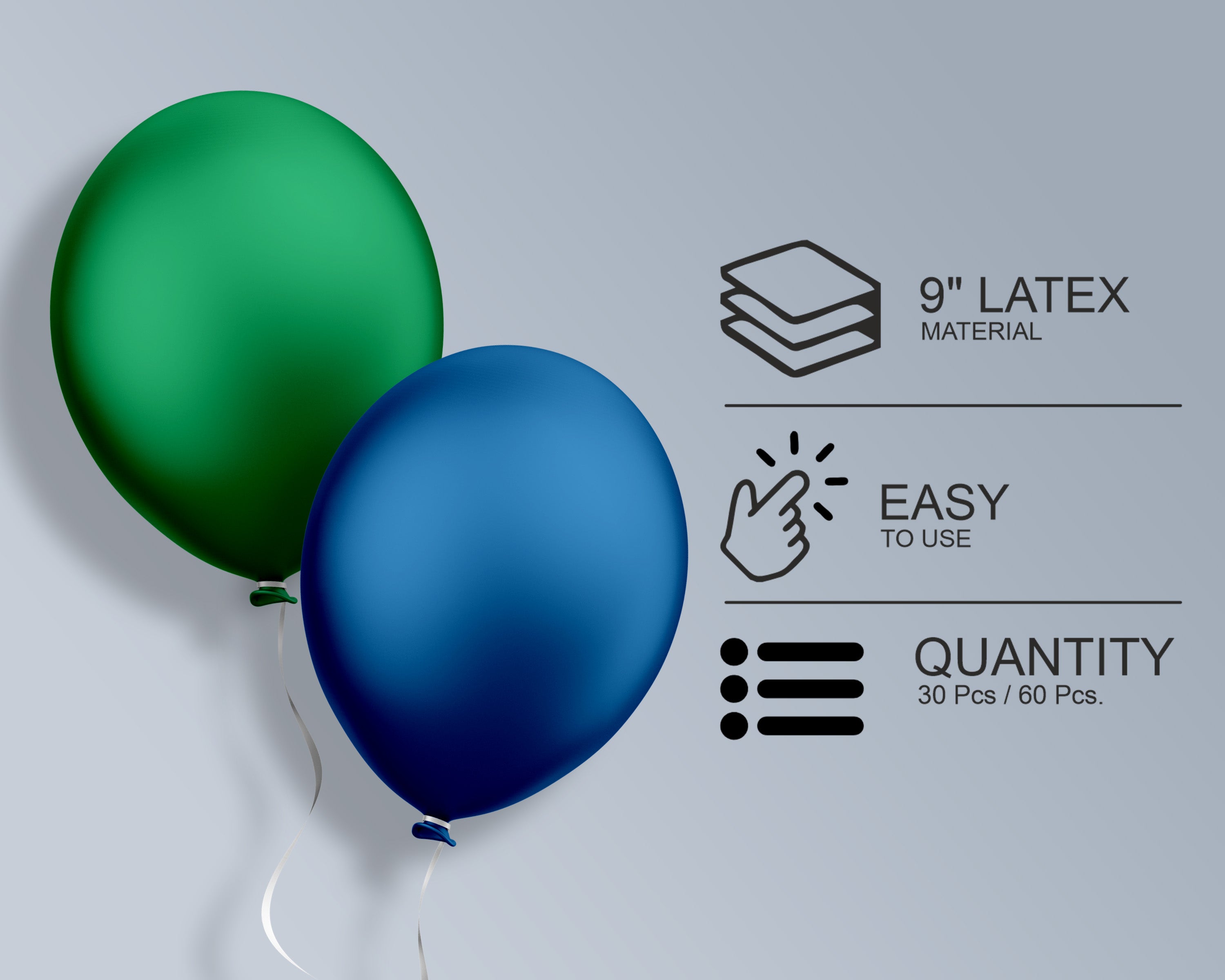 Shark Theme Colour 60 Pcs Balloons