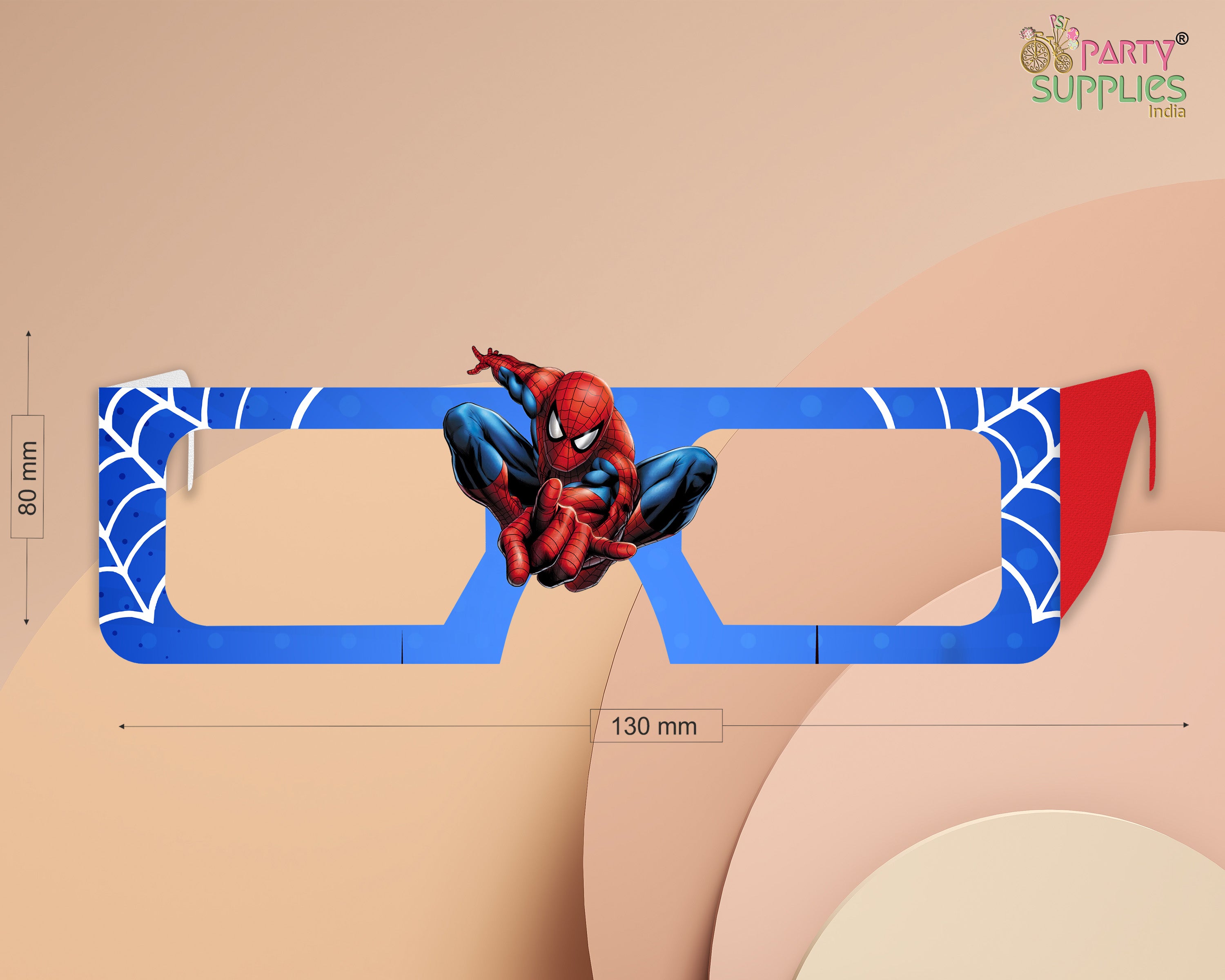 Spiderman theme Birthday Party Glasses