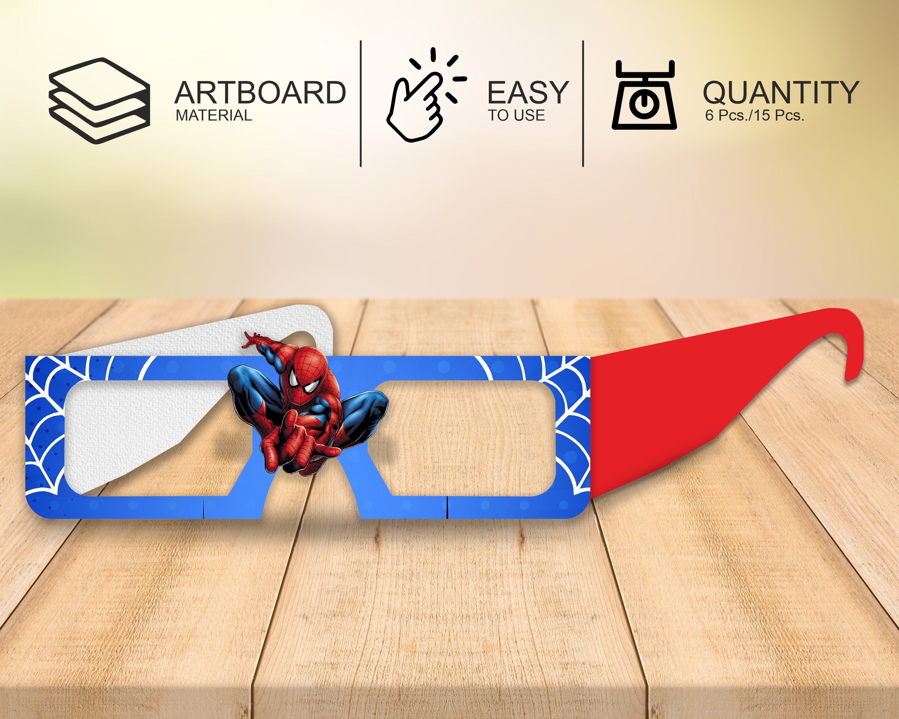 Spiderman theme Birthday Party Glasses