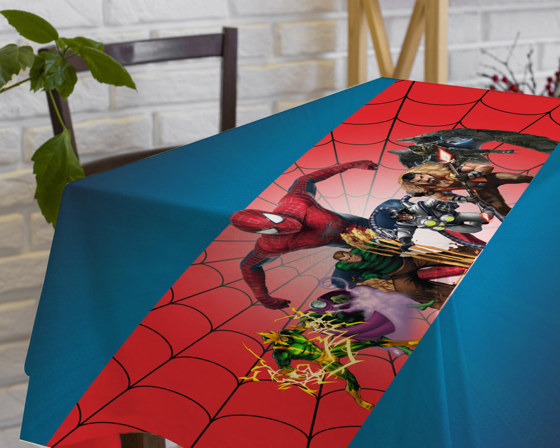 Spiderman Theme Cake Tablecover