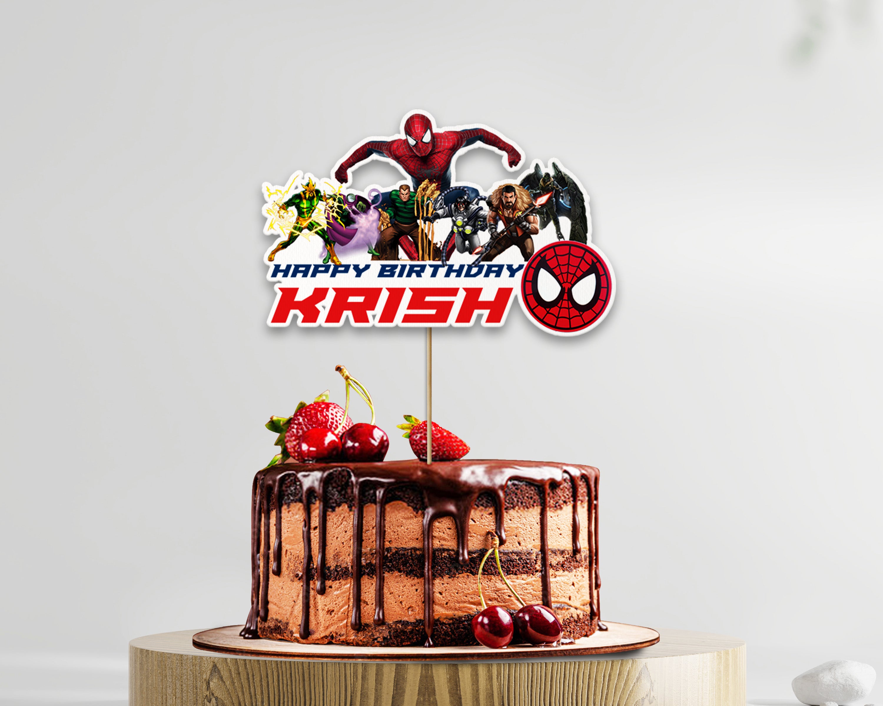 SPIDERMAN THEME CAKE TOPPER