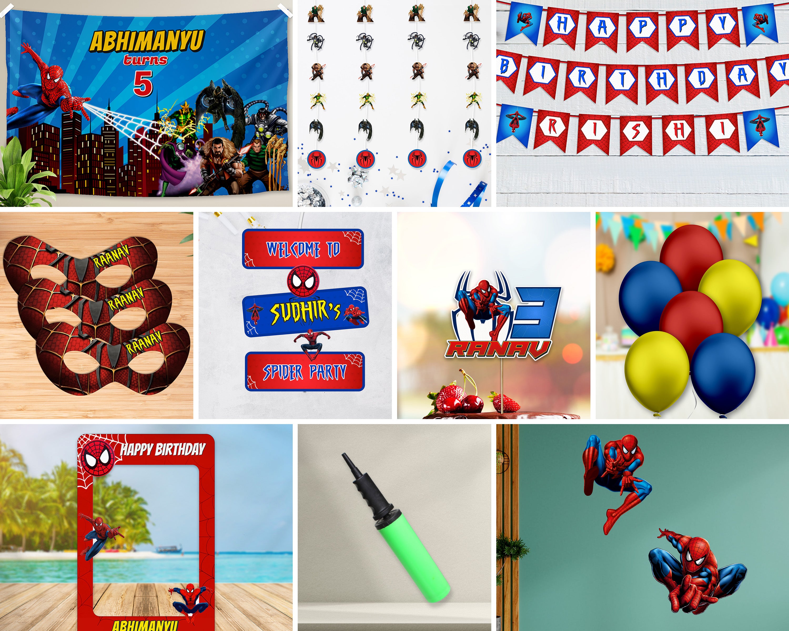 Spiderman Theme Exclusive combo Kit - image 1 of 11 | Party Supplies India