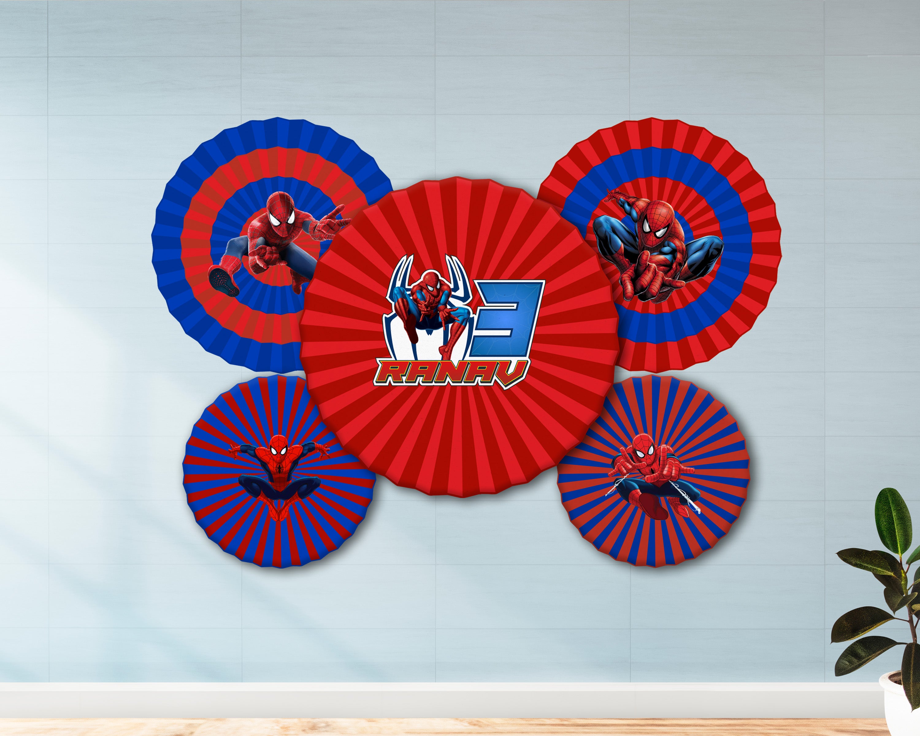 Spiderman Theme Paper Fan