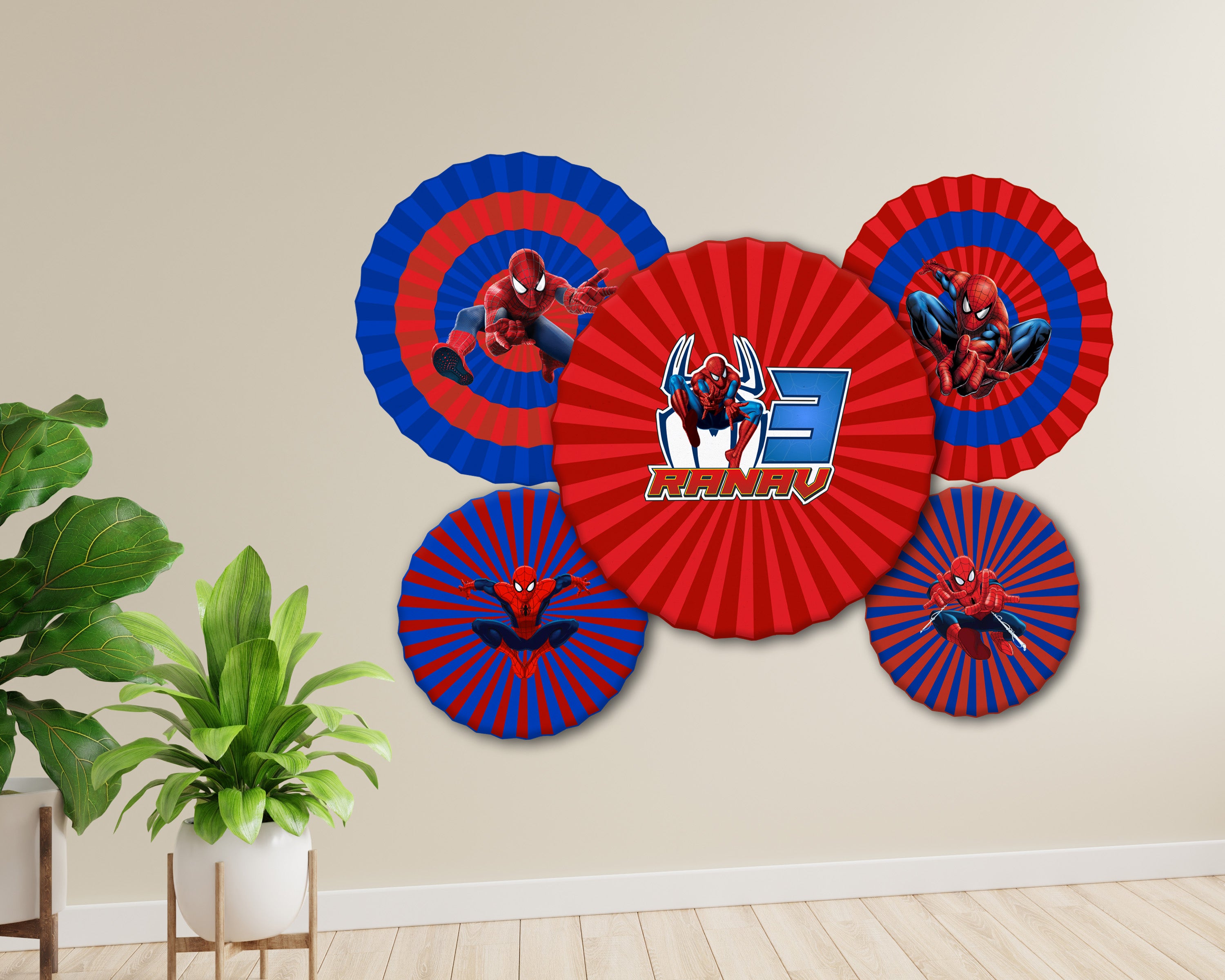 Spiderman Theme Paper Fan