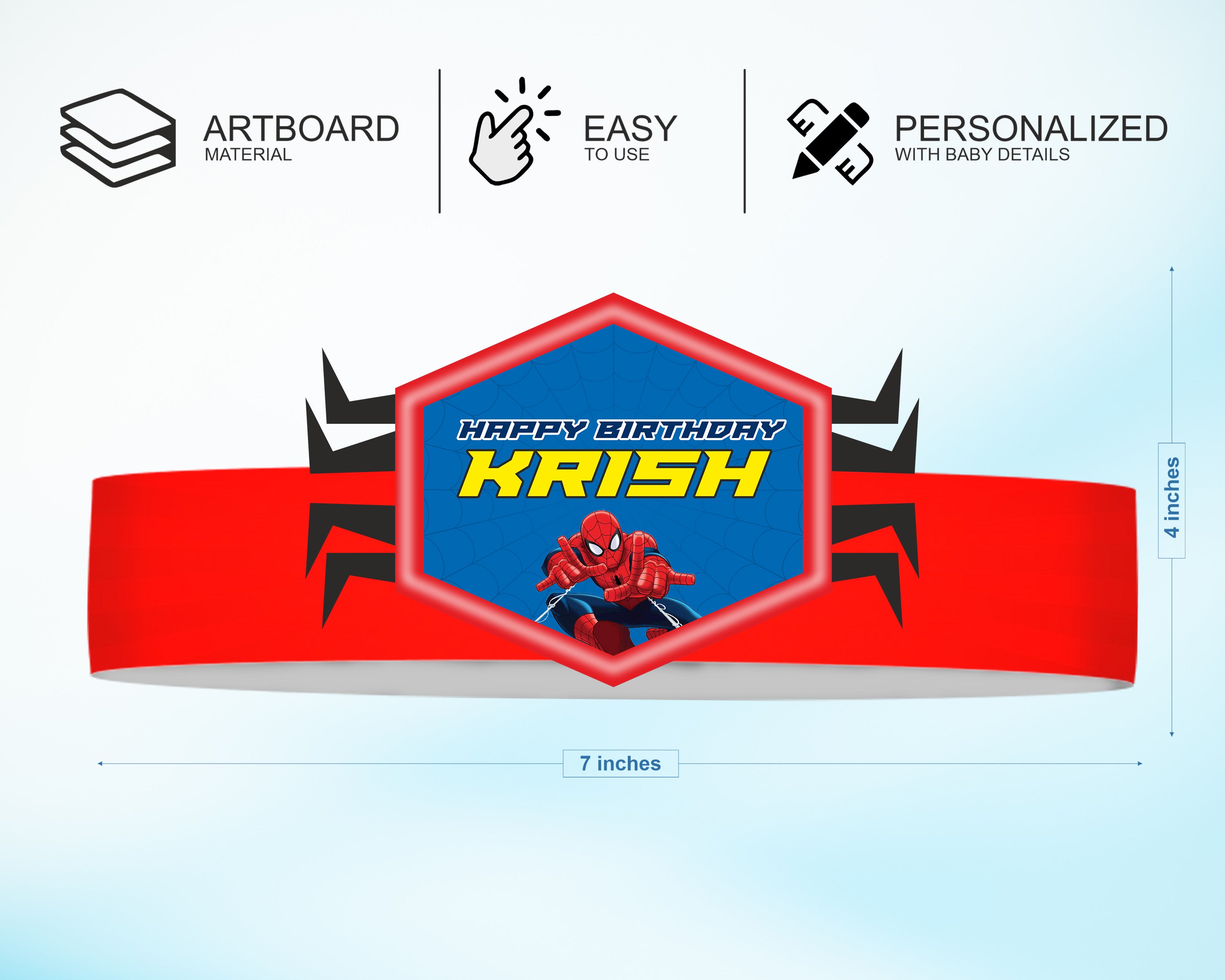 Spiderman Theme Crown Hat