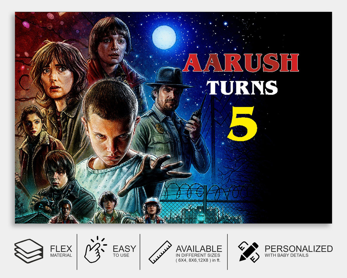 Stranger Things Theme Customized Backdrop