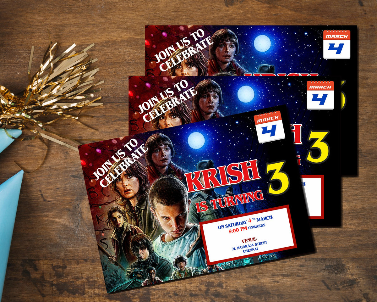 Stranger Things Theme Invite