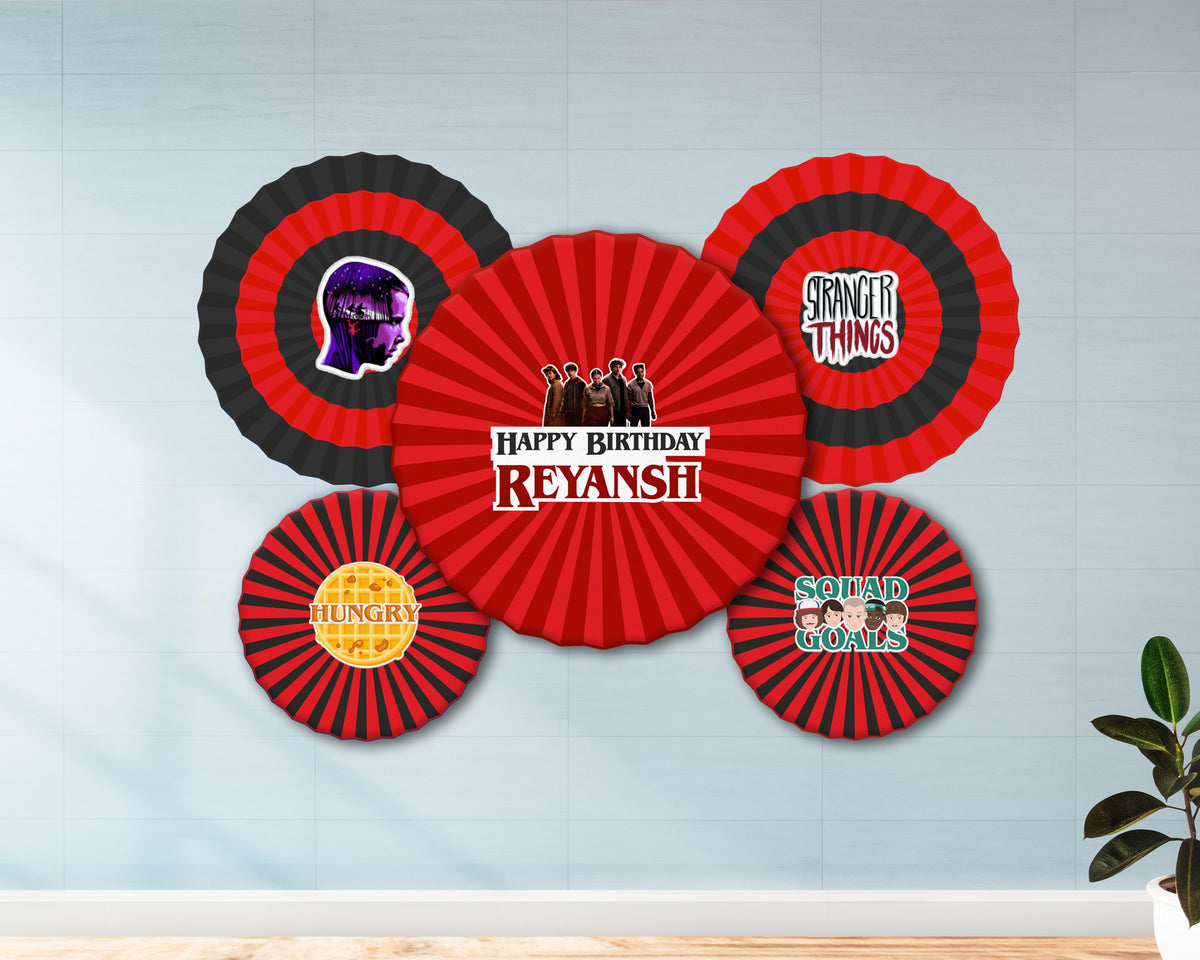 Stranger Things Theme Paper Fan