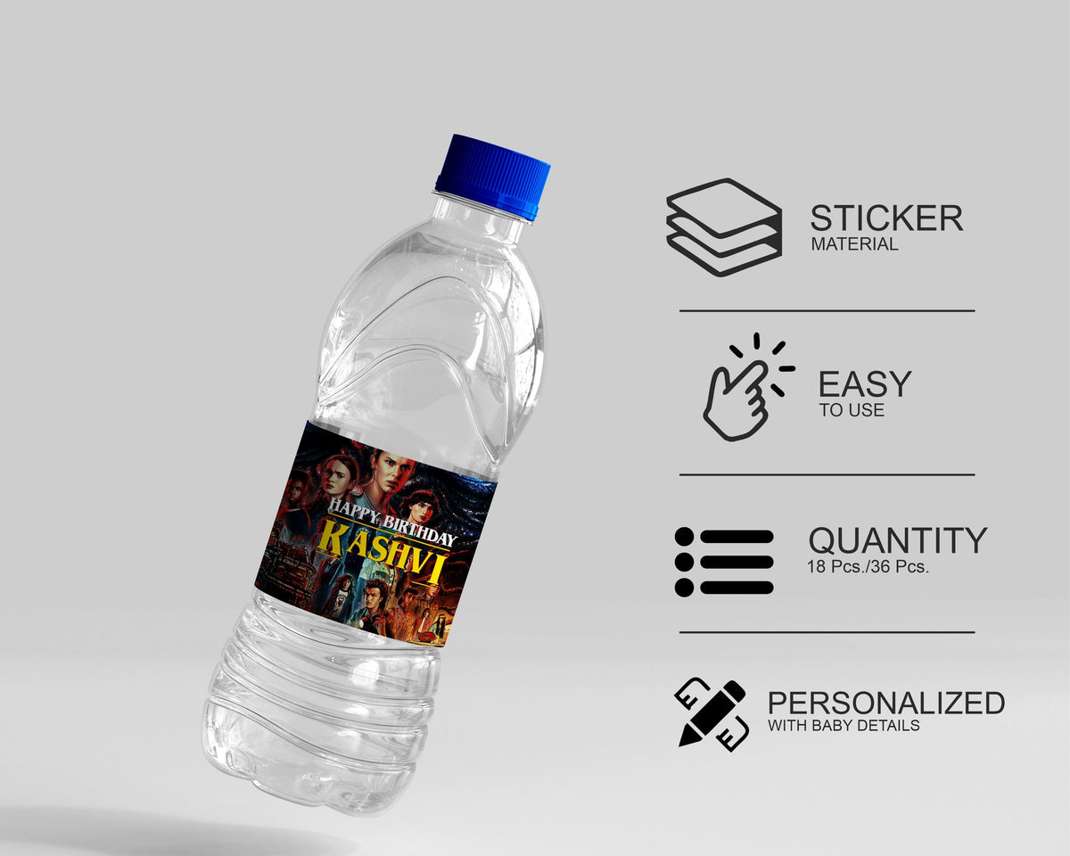 Stranger Things Theme Water Bottle Sticker