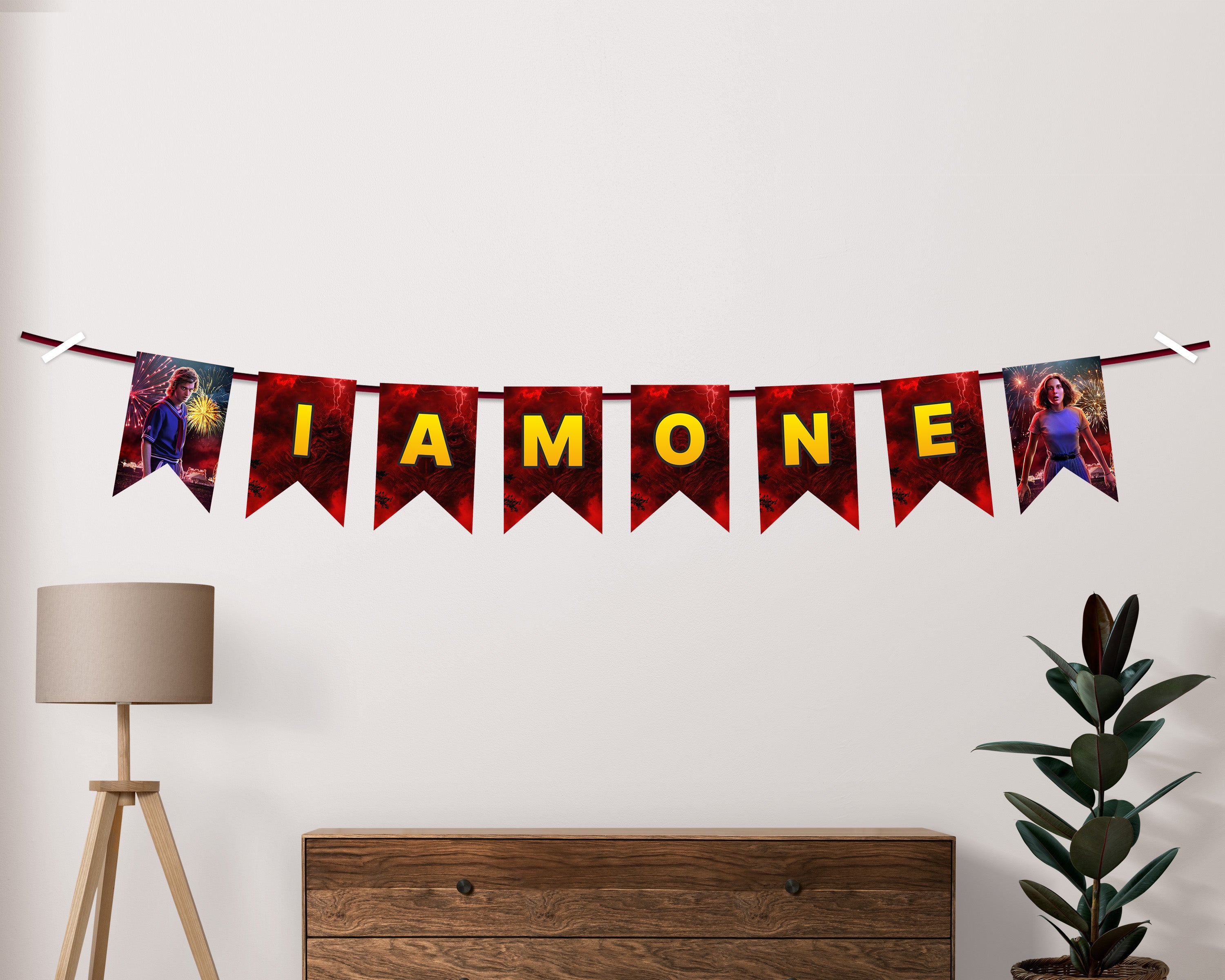 Stanger Things Theme Baby Age Hanging