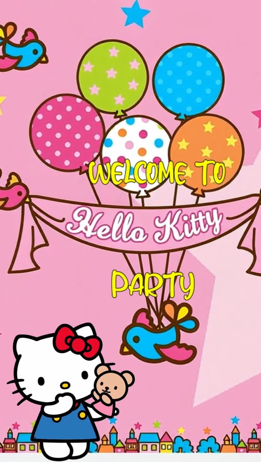 Hello kitty Theme E-Video Invite