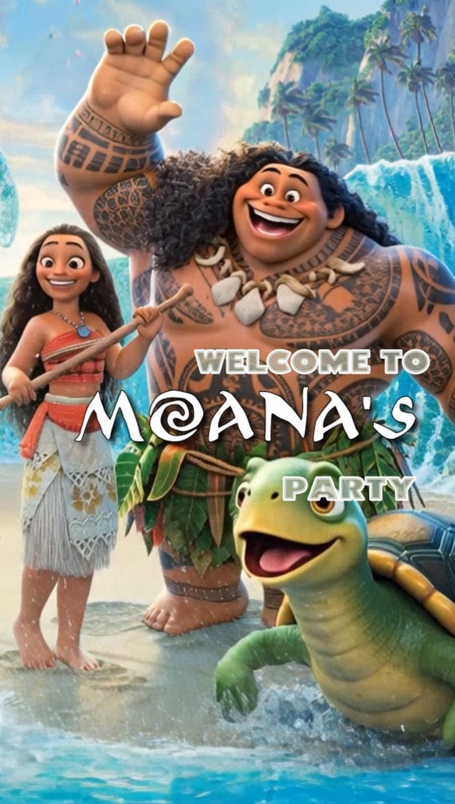 Moana Theme E-Video Invite