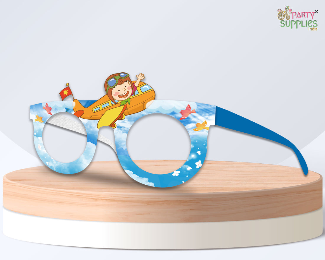 Aeroplane Theme Birthday Party Glasses