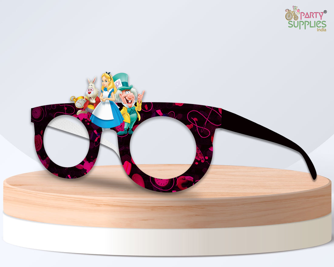 Alice In Wonderland theme Birthday Party glasses