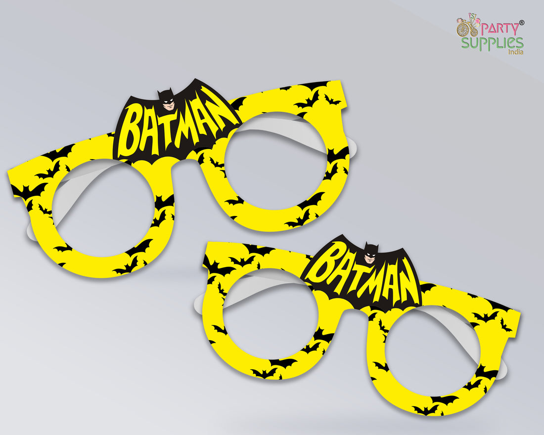 PSI Batman Theme Birthday Party Glasses