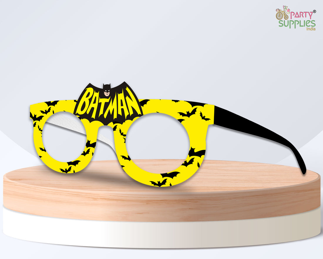 Batman Theme Birthday Party Glasses