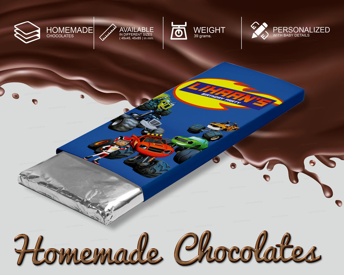 Blaze And The Monster Machines Theme Home Made Chocolate Return Gifts