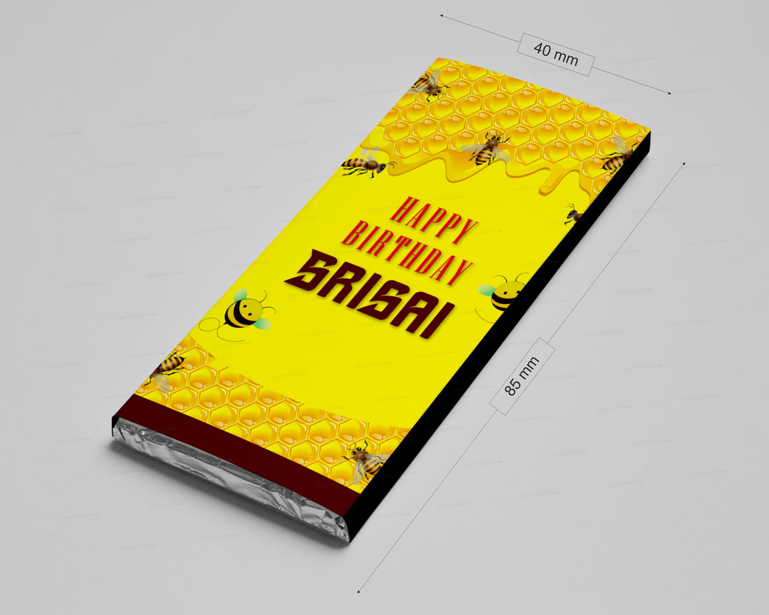 Bumble Bee Theme Home Made Chocolate Return Gifts