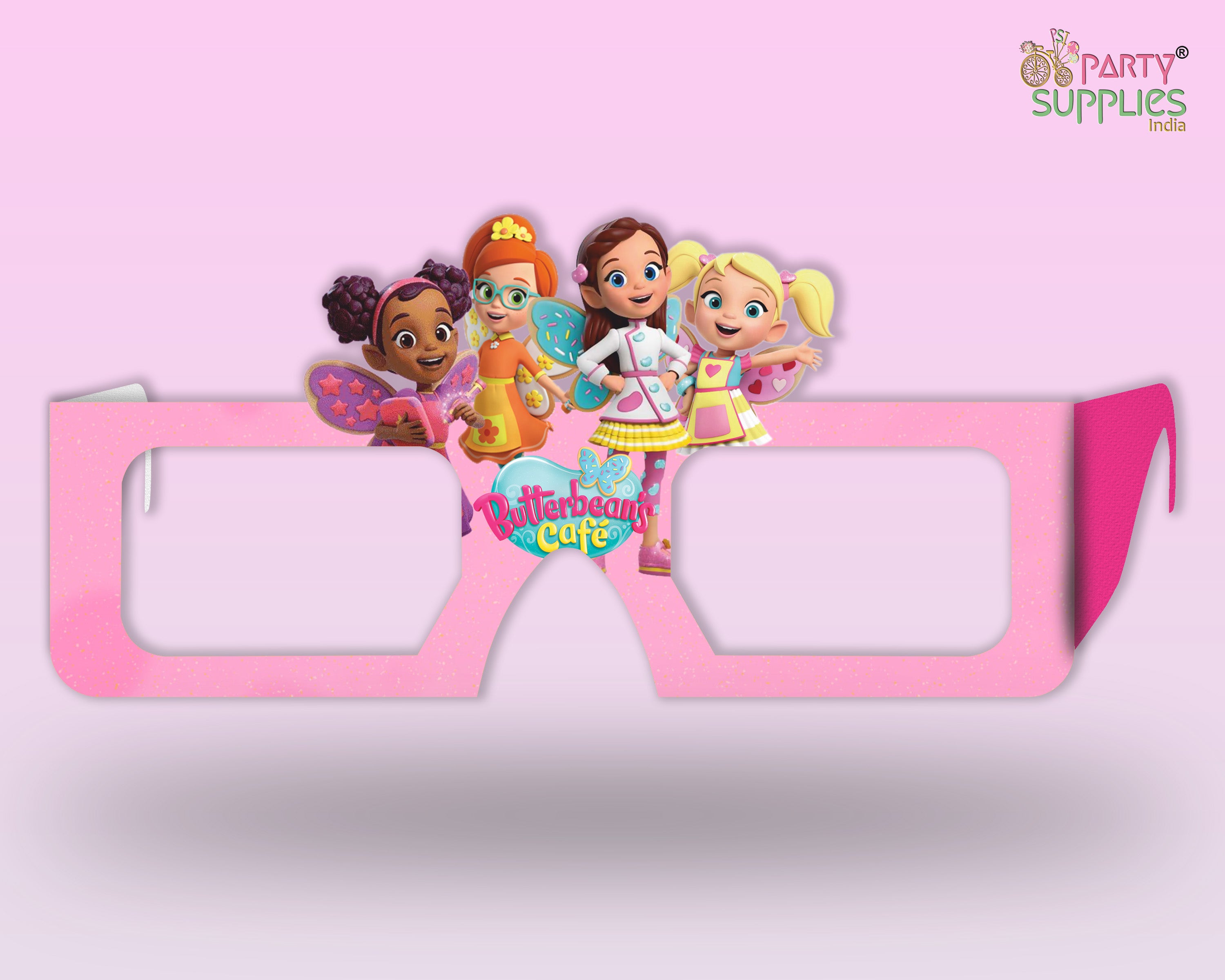 Butter Beans theme Birthday Party glasses