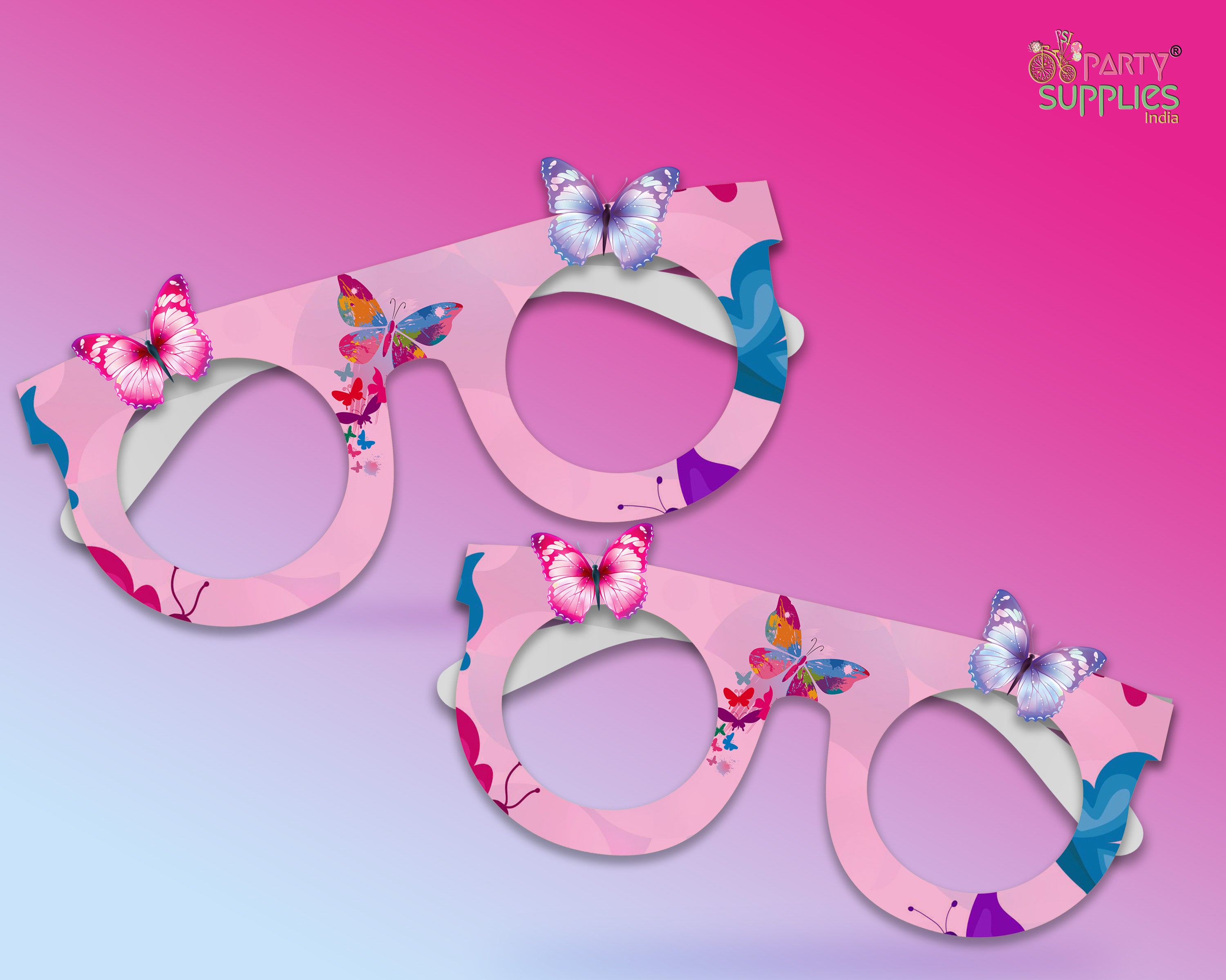 Butterfly theme Birthday Party glasses