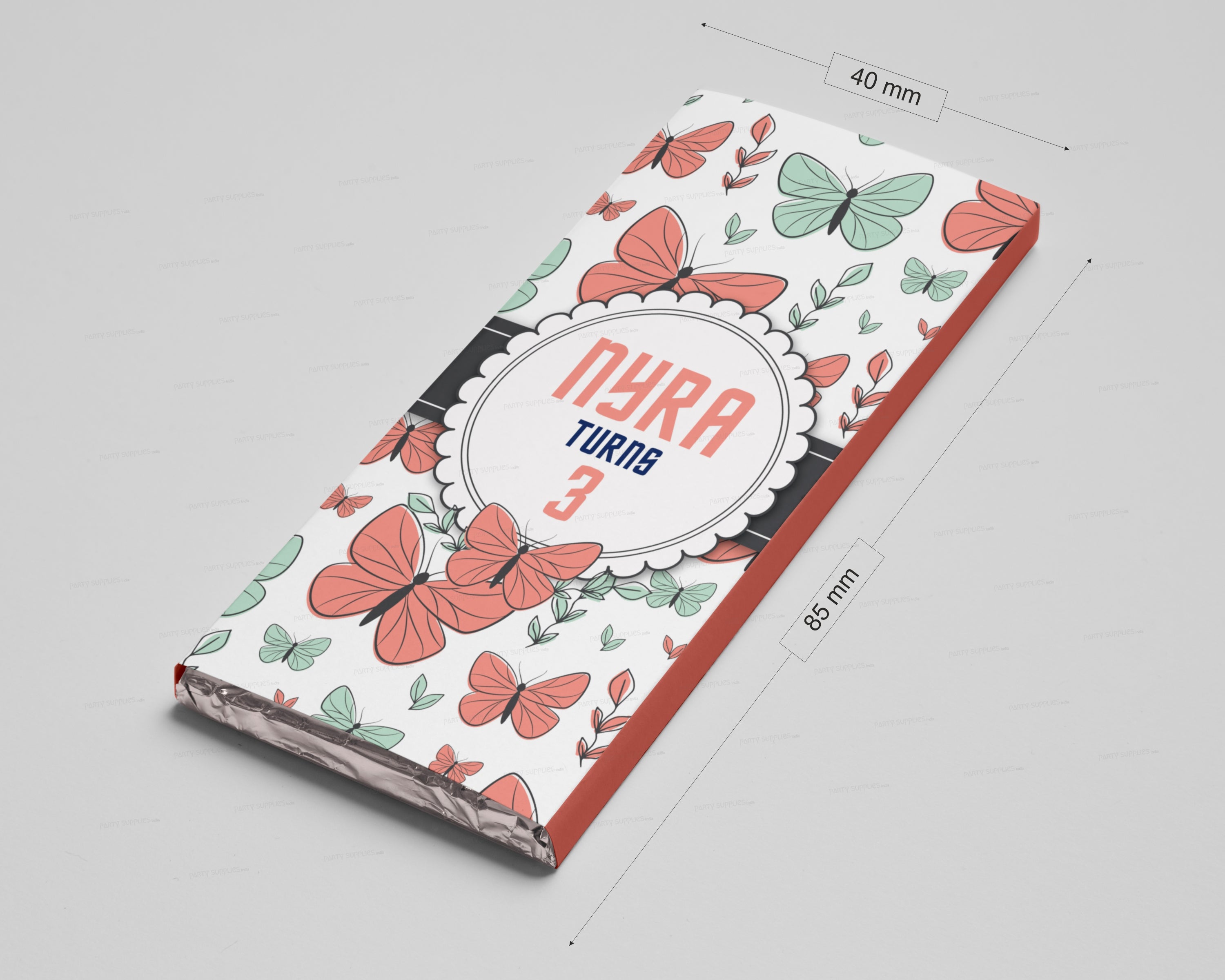 Butterfly Theme Home Made Chocolate Return Gifts