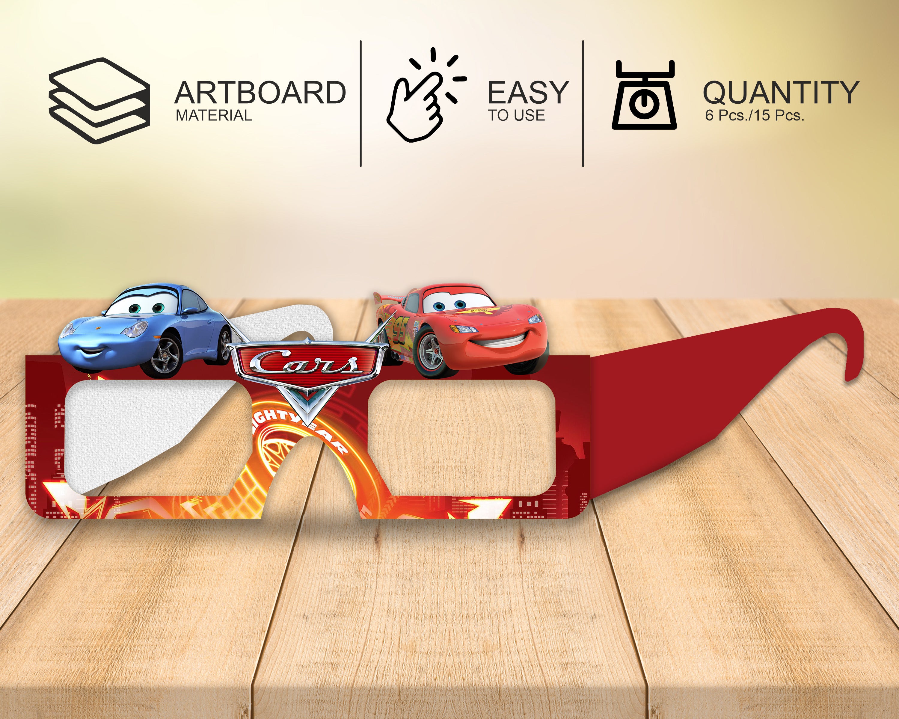 Car theme Birthday Party glasses