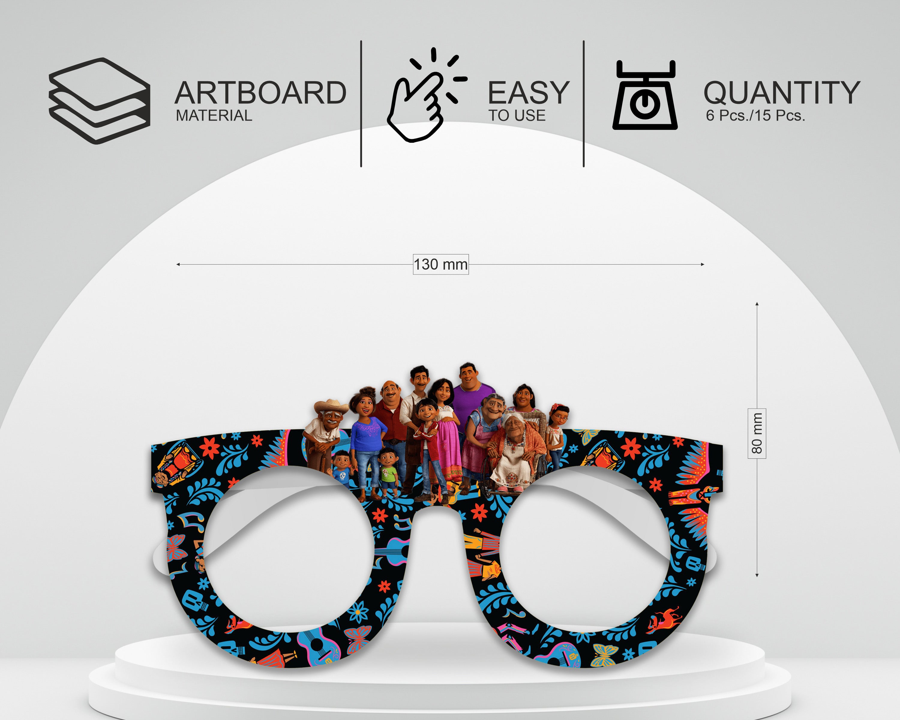 Coco theme Birthday Party glasses