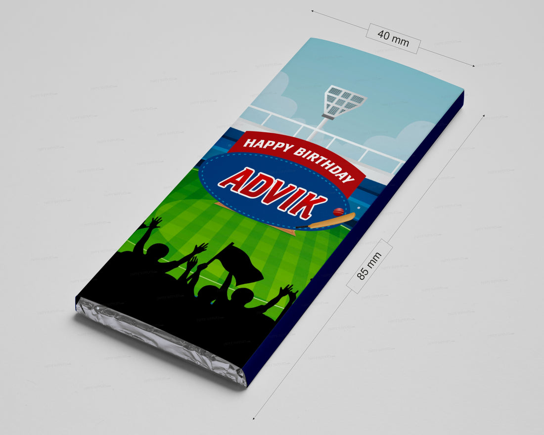 Cricket Theme Home Made Chocolate Return Gifts