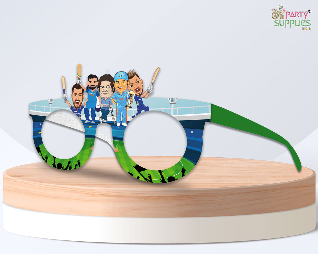 PSI Cricket theme Birthday Party glasses