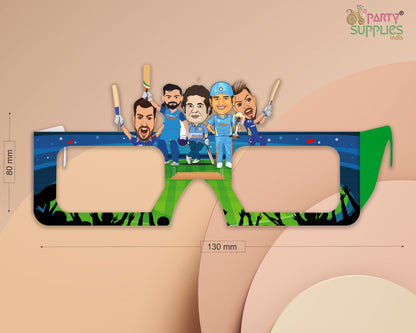 PSI Cricket theme Birthday Party glasses