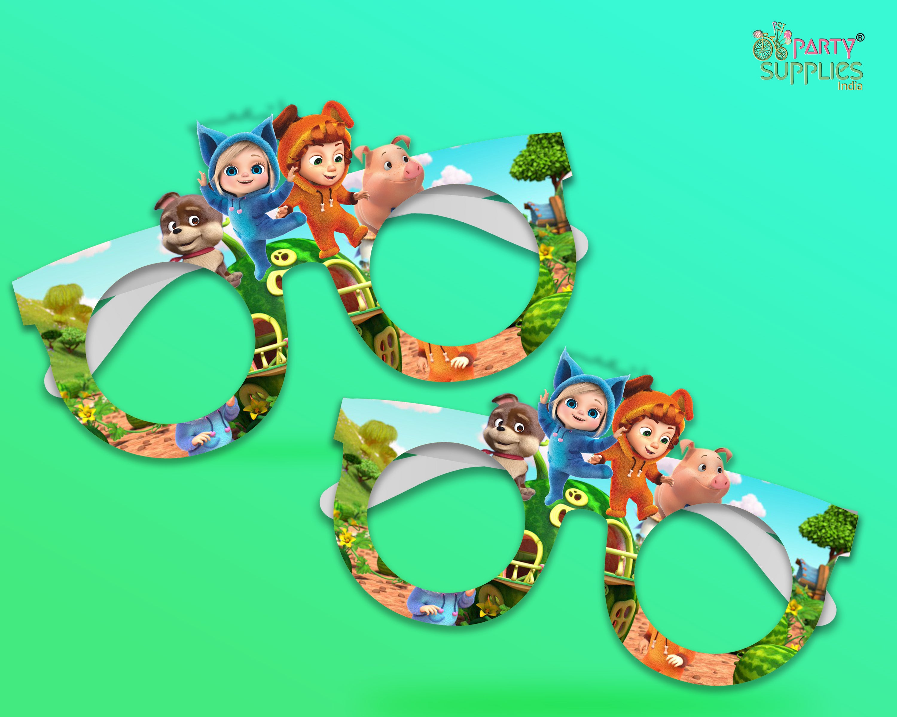 Dave And Ava theme Birthday Party glasses