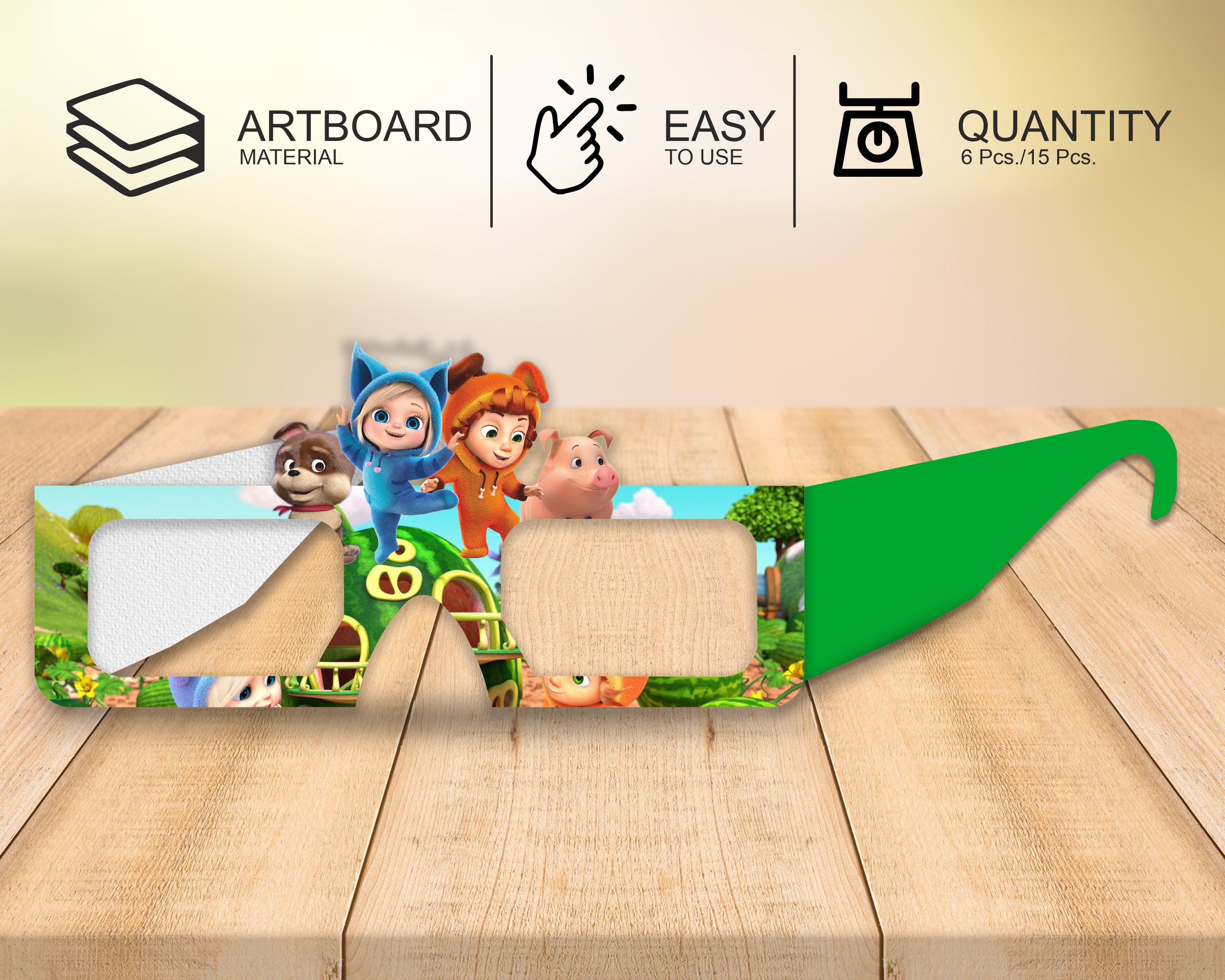 Dave And Ava theme Birthday Party glasses