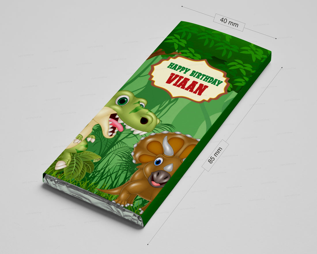 Dinosaur Theme Home Made Chocolate Return Gifts