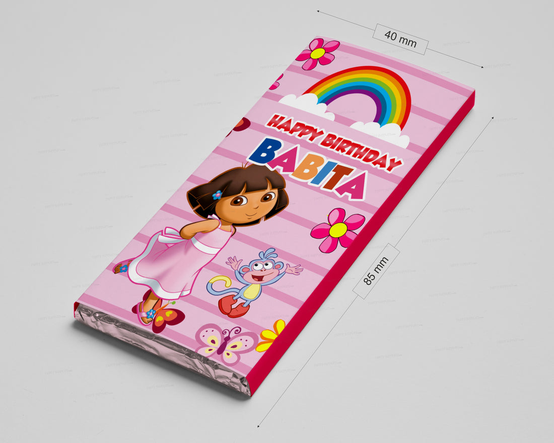 Dora The Explorer Theme Home Made Chocolate Return Gifts