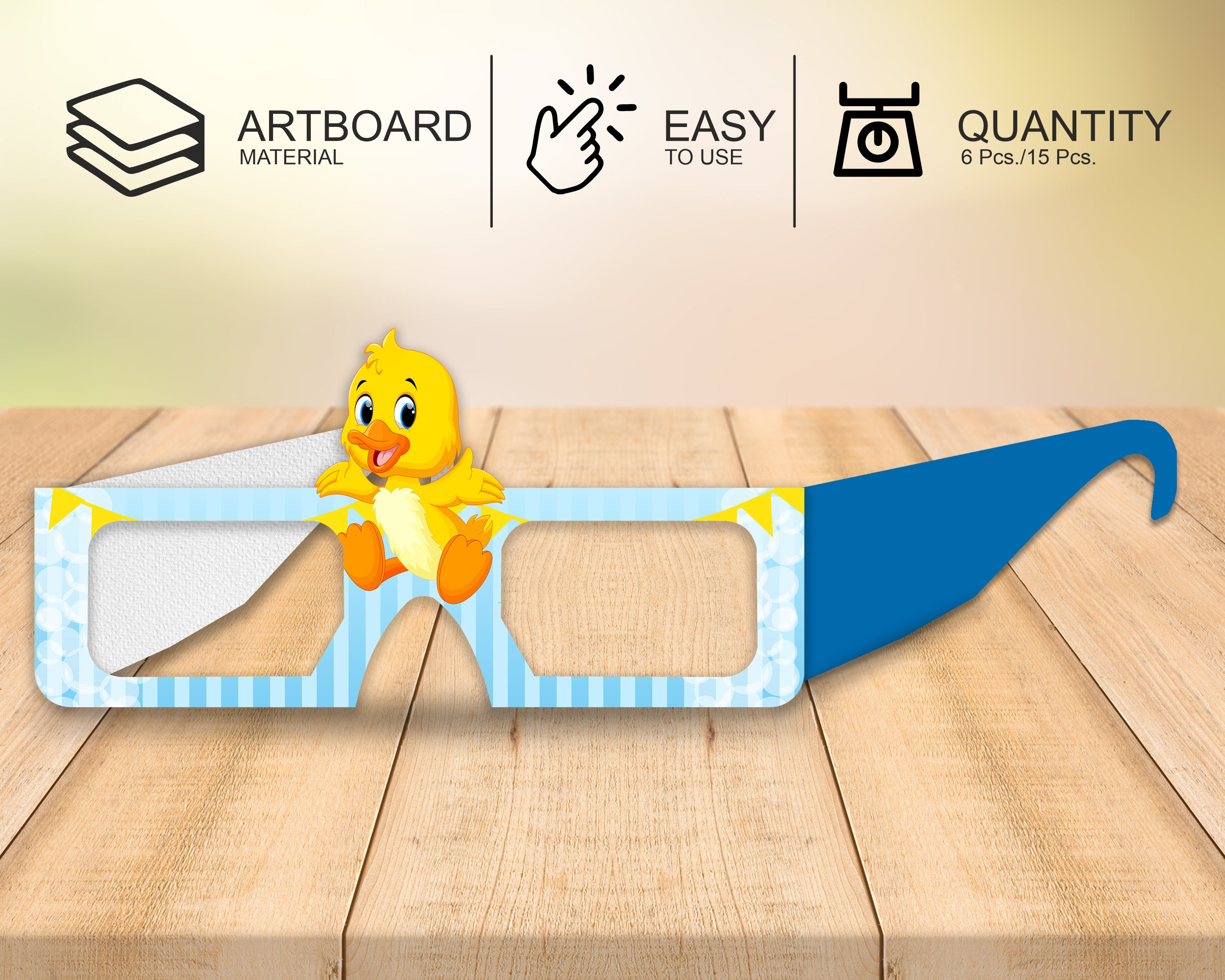 Duck Boy Theme Birthday Party Glasses