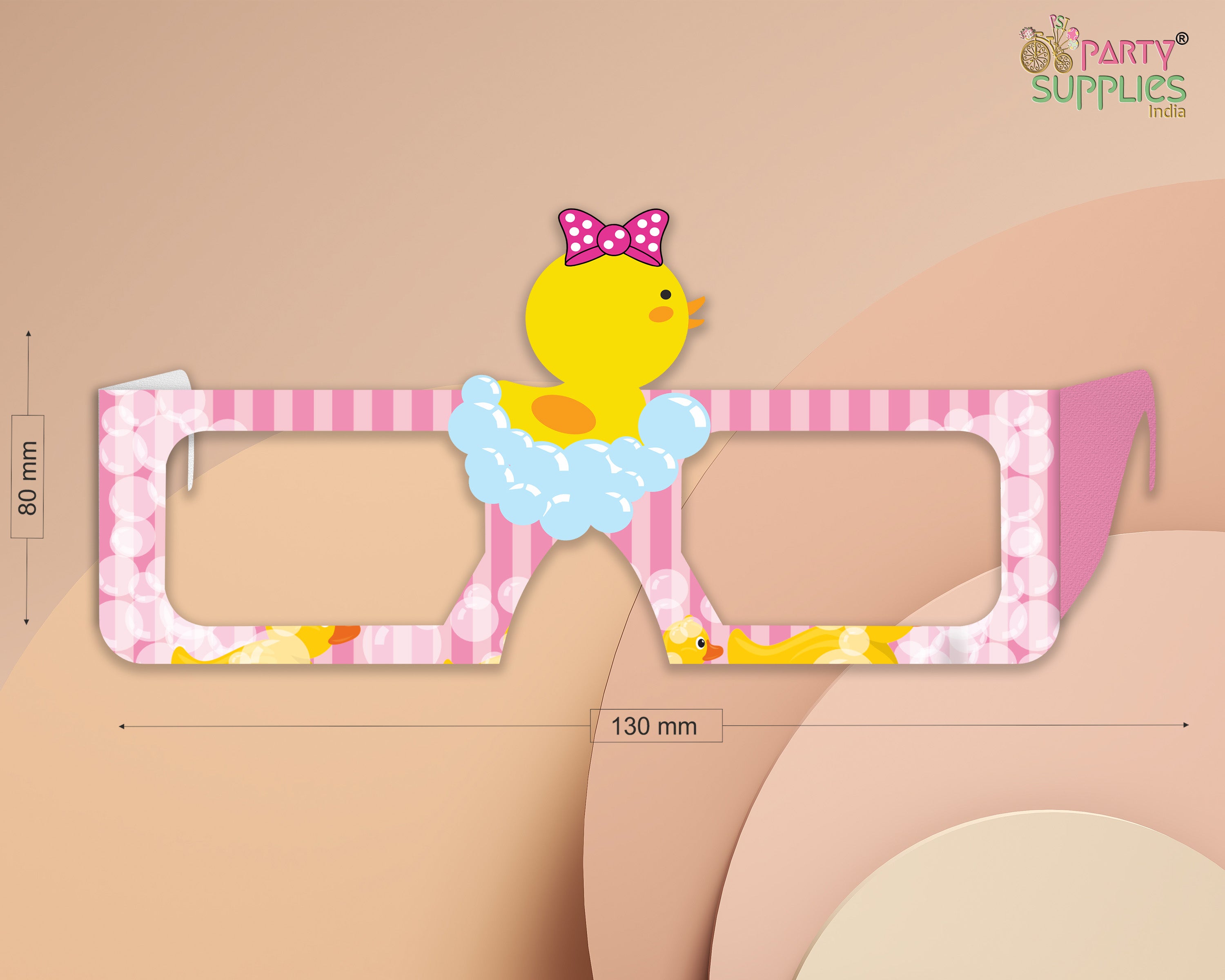 Duck Girl theme Birthday Party glasses