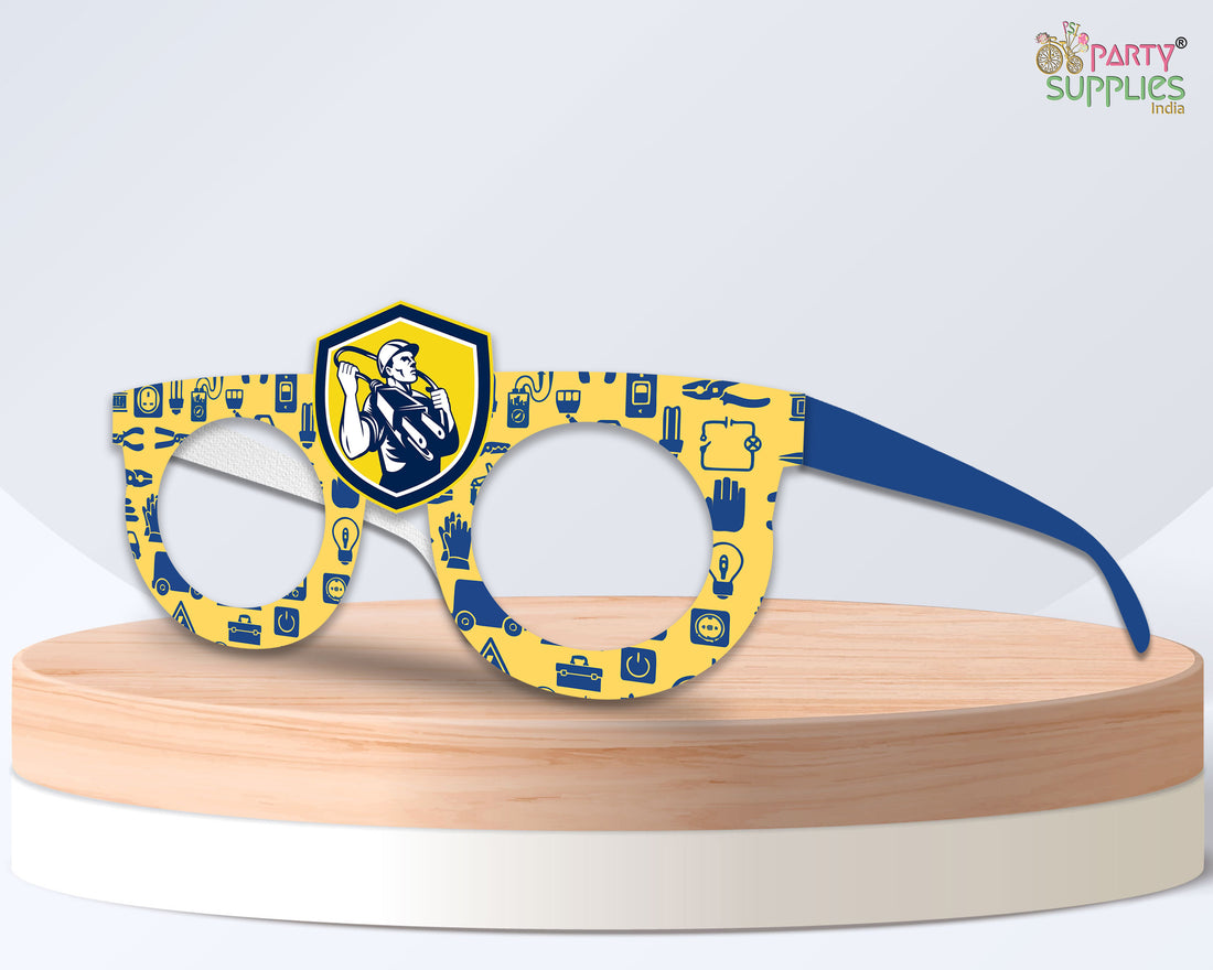 Electrician Theme Birthday Party glasses