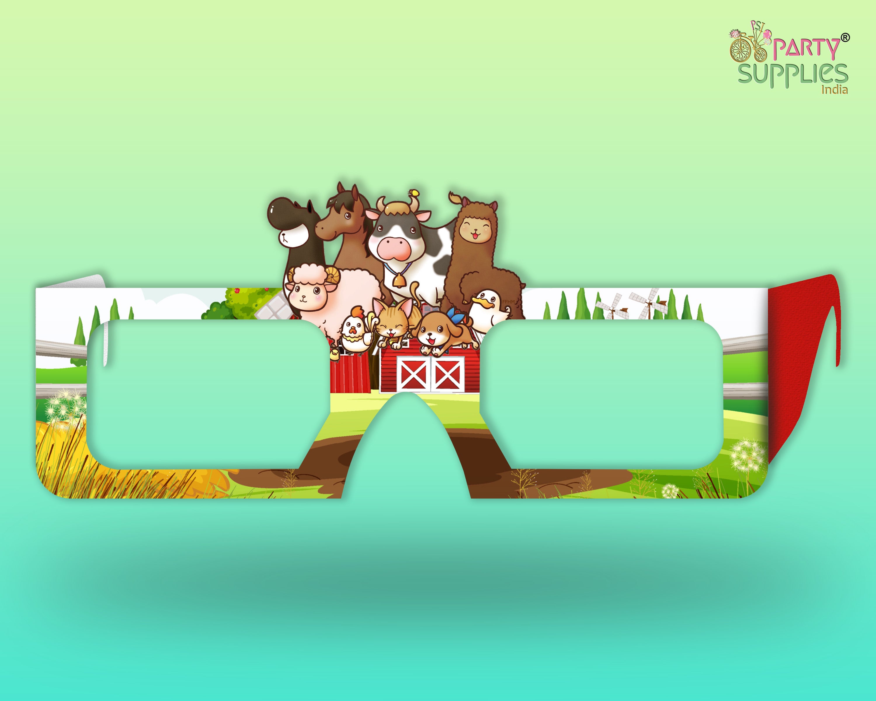 Farm Theme Birthday Party glasses