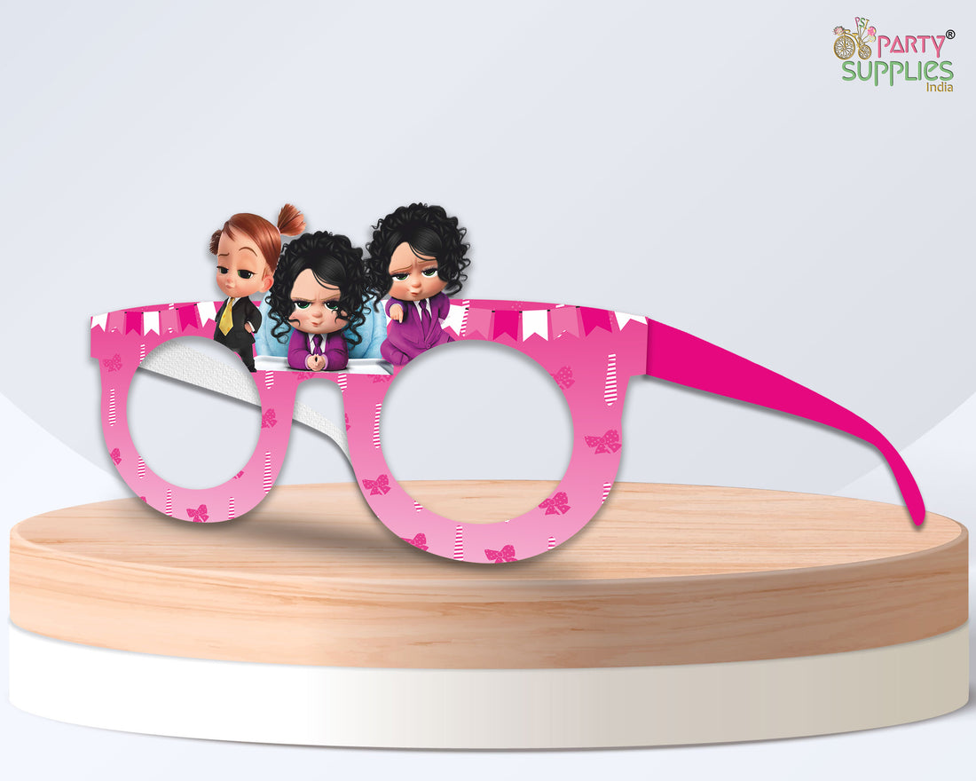 Girl Boss Baby theme Birthday Party glasses